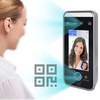 Máquina de asistencia de reconocimiento facial biométrico AI Iphone Lector NFC Visitante Escáner de código QR Control de acceso con software en la nube