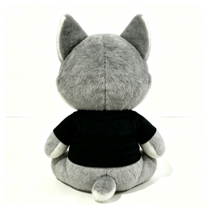Peluche de Husky personalizado, Perro Husky de peluche, Lindo peluche de Husky, Peluche de Husky sentado, Peluche de Husky con camiseta - Product Image 4