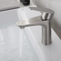 Robinet d'eau chaude et froide en forme de goutte, à débit rapide et design convivial pour lavabo, bain et douche