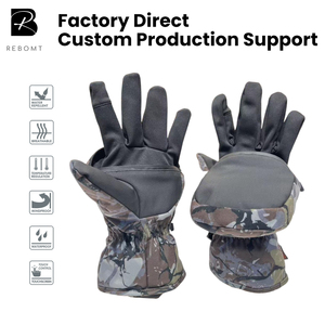 Gant <span class=keywords><strong>de</strong></span> <span class=keywords><strong>ski</strong></span> unisexe polyvalent 2-en-1 convertible en mitaine, logo personnalisable, écran tactile, imperméable, chaud, paume en PU, hiver, snowboard - Product Image 1