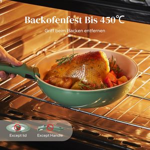 Modern Classic Marble Spiral Kitchen Cookware Set Wood Grain Aluminum & Die-<b>Cast</b> Forged Ceramic Pots <b>Pans</b> for Home Cooking - Product Image 2