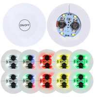 Sous-verres lumineux LED personnalisés multicolores pour fêtes, cadeaux promotionnels, impression de logo sur bouteille ronde, autocollants LED personnalisés