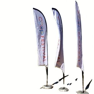 Bandera de Plumas Personalizada con Logotipo, Portátil, de Doble Cara, para Exteriores, con Soporte, para Ferias Comerciales y Promociones - Product Image 2