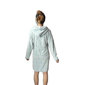 OEM Factory Customized <strong>Thick</strong> Warm Flannel Bathrobes Unisex Jacquard <strong>Dressing</strong> <strong>Gown</strong> for Home Women's Sleepwear - Product Image 1