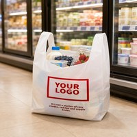 Sacs en plastique personnalisables pour t-shirts, sacs de courses, sacs cabas, sacs en plastique imprimés sur mesure