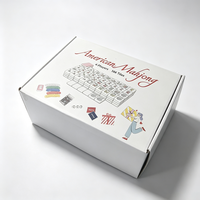 Ensemble complet de jeu de Mahjong américain, 166 tuiles de Mahjong avec dés, jetons, livre de règles, étui de transport, jeu de société Mahjong traditionnel