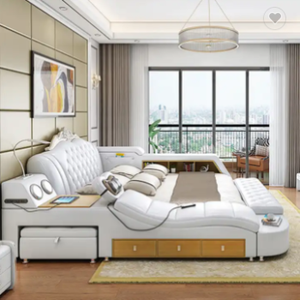 2024 nouveau coffre-fort à tiroir design <span class=keywords><strong>avec</strong></span> <span class=keywords><strong>lit</strong></span> intelligent <span class=keywords><strong>lit</strong></span> multifonction king size conception intelligente rangement secret - Product Image 4