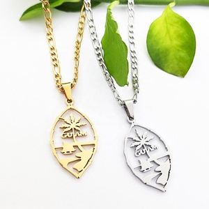 Joyas Guam Hawaii Collana Del Pendente Gioielli In Acciaio Inossidabile Placcato <span class=keywords><strong>Oro</strong></span> Albero di Cocco Collane Bijoux Acier Inoxydable <span class=keywords><strong>Collier</strong></span> - Product Image 5