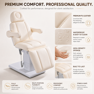Luxury Electric Facial Bed Beauty Salon <b>Chair</b> Adjustable Spa Massage <b>Table</b> with Armrest for Clinic - Product Image 3