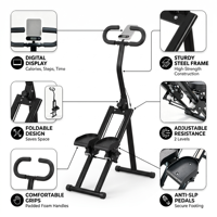 Appareil de fitness Climber Stepper pour un entraînement complet du corps avec inclinaison réglable, système de résistance par cordes et poulies