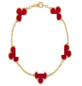 طقم مجوهرات نسائي جديد وعصري وخفيف الوزن وفاخر وعالي الجودة بتصميم زهرة البرسيم رباعية الأوراق المحظوظة - Product Image 3