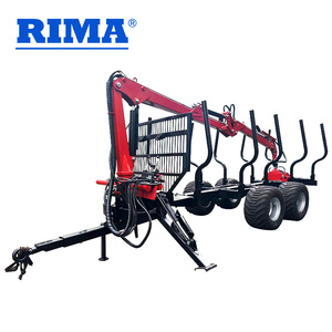 Rimorchio Forestale Resistente con Capacità di Carico di 12 Tonnellate, Rimorchio per Legname ad Alte Prestazioni per Lavori <span class=keywords><strong>Professionali</strong></span> di Disboscamento - Product Image 4