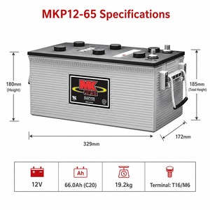 Batería UPS DEKA MKP12-65 12V 65Ah Recargable, Libre de Mantenimiento, de Plomo-Ácido Regulado por Válvula <span class=keywords><strong>AGM</strong></span> - Product Image 5