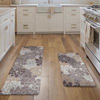 Tapis de sol de cuisine transfrontalier, absorbant l'eau, antidérapant, en PVC, motif floral, style classique chinois, résistant à l'huile, facile à nettoyer, long