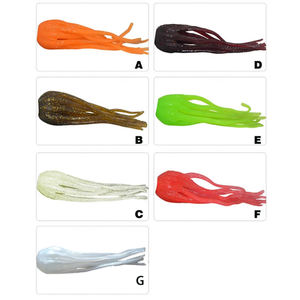 Alpha <span class=keywords><strong>Venta</strong></span> al por mayor 13,5 CM Reemplazo que brilla en la oscuridad TPE Faldas de <span class=keywords><strong>pulpo</strong></span> Cebo 6 colores para Metal Jig Head Pesca nocturna - Product Image 6