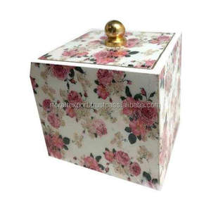 Boîte à bijoux en résine mdf moderne pour l'intérieur de la maison, bleu blanc nordique, boîte cadeau personnalisée pour la maison eid ramadan, vente en gros - Product Image 2