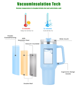Nuevo Vaso Térmico de Acero Inoxidable 304 de 40oz, Portátil para Auto, con Diseño de Vaso para Hielo, Disponible en Stock - Product Image 4