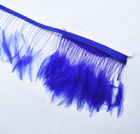Ruban de tissu bleu à franges de plumes pour la couture, idéal pour les projets DIY, vêtements, robes, costumes, chapeaux, accessoires, décorations de fête, maison et mariage
