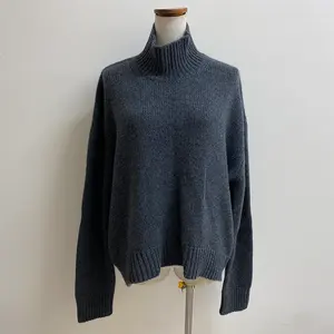 Jersey de cuello alto de Mongolia Cachemire 100% producto 100% suéter de Cachemira pura para mujer fabricante de tricot de Dama