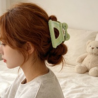 Nouvel Arrivage Pince à Cheveux Créative Style Dessin Animé Ciseaux Crayon Grenouille, Logo Personnalisé, Accessoire pour Chignons et Coiffures au Dos de la Tête pour Femmes
