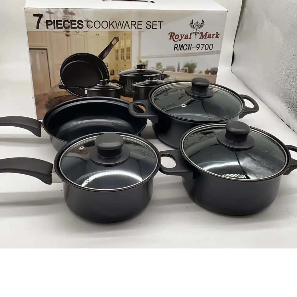 थोक Cookware 13 टुकड़ा सेट Nonstick Cookware शेयर बर्तन स्टू पैन फ्राइंग पैन बहु-टुकड़ा रसोई Cookware सेट