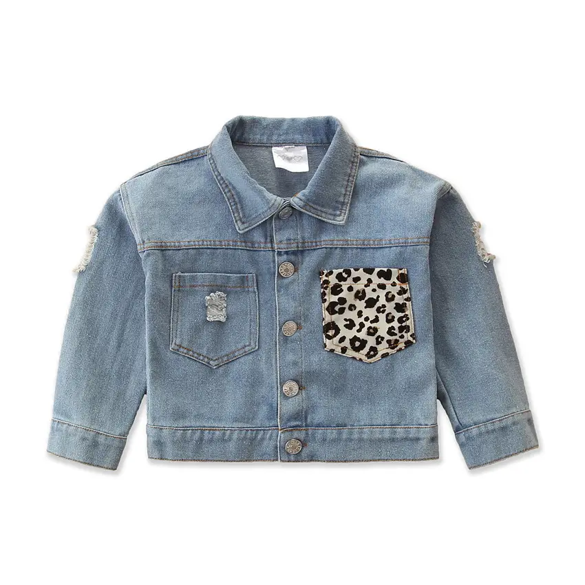 Veste en Jean Denim pour petite fille, vêtements Fashion pour enfants, manteaux de printemps-automne,