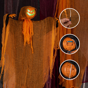 Decoración Colgante de Calabaza de Halloween DAMAI con Luz y Sonido para Decoraciones de Fiestas al Aire Libre - Product Image 5