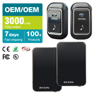 Télécommande Étanche Ip44 Conception Simple Portée 200m Sonnette 55 Sonneries AC 110-260V ABS Sonnette Sans Fil pour Immeuble <span class=keywords><strong>de</strong></span> Bureaux - Product Image 2