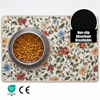 Tapis pour animaux de compagnie Light Flowers, tapis antidérapant, tapis pour chien et chat, logo personnalisé, OEM, vente en gros, usine