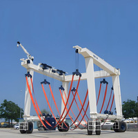 Moteur de boîte de vitesses de grue mobile à pneus en caoutchouc haute efficacité 100/60 tonnes avec télécommande pour le transport de yachts et la construction offshore