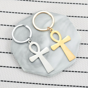 Thép Không Gỉ Cổ Ai Cập Biểu Tượng Ankh <span class=keywords><strong>Keychain</strong></span>, Cuộc Sống Biểu Tượng Xe Mặt Dây Chuyền Kim Loại Móc Chìa Khóa - Product Image 3