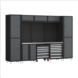 Industrial Metal Garage <b>Storage</b> System With Wall <b>Cabinets</b> and Modular Workbench for Workshop Warehouse Solutions TK-227 7-Drawer - Product Image 3