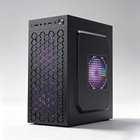 Gabinete de PC Micro ATX Meway Mesh Front con Ventilador RGB, Mini Torre de Acero SPCC, Compatible con PSU ATX, Chasis Personalizado para Juegos y Oficina, en Stock