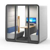 Cabines de bureau mobiles en aluminium, cabine téléphonique intérieure, réunion insonorisée, studio portable, cabine de bureau acoustique