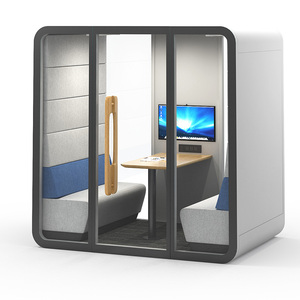 Cabinas de Oficina Móviles, Cabina Telefónica de Aluminio, Sala de Reuniones Interior Insonorizada, <span class=keywords><strong>Estudio</strong></span> Portátil Acústico, Cabina de Oficina - Product Image 2
