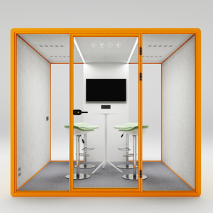 Cabina de teléfono de llamada acústica móvil de oficina Sala de oficina extraíble con muebles - Product Image 3