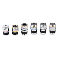 Accessoires de laboratoire Objectif de microscope biologique achromatique à distance de travail longue de 185 mm 4X/10X/20X/40X/60X/100X