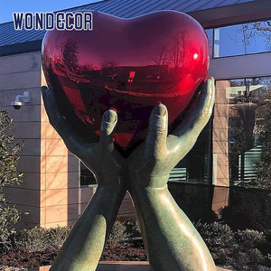 WONDECOR 대형 야외 금속 장식 청동 조각, 진심 어린 헌신을 구현 - Product Image 5