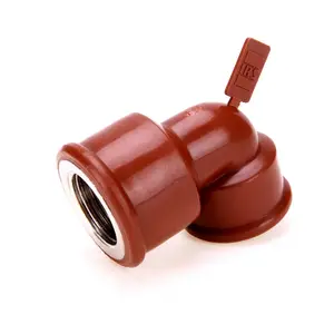 Factory direct selling custom machined reddish brown IRS IPS full plastic thread PPH inner tooth elbow quick connector