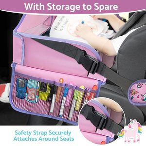 Échantillon gratuit Organisateur de siège de voiture portable Plateau de voyage pour enfants Plateau de siège de voiture pour enfants en bas âge Plateau d'activités pour les voyages pour collations/jouets/ - Product Image 2
