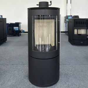 Chimenea <span class=keywords><strong>de</strong></span> Leña Redonda <span class=keywords><strong>de</strong></span> Vidrio Curvo Importada <span class=keywords><strong>de</strong></span> Nuevo Diseño, 9kW, Ambiente <span class=keywords><strong>de</strong></span> Alta Gama <span class=keywords><strong>para</strong></span> Sala <span class=keywords><strong>de</strong></span> Estar - Product Image 2