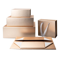 Boîtes cadeaux rigides en papier kraft recyclé personnalisées, revêtement UV, laminage mat, gaufrage, noir, blanc, rose, vente en gros, boîtes vides