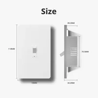 Interrupteur intelligent Wifi Tuya pour la maison, commande à distance via l'application Tuya avec fonction de minuterie, contrôle simple et double, style américain
