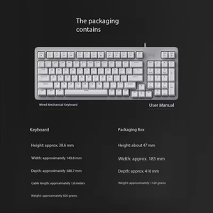 Logitech K848 Wired Hot Swappable Mechanical <b>Keyboard</b> Gasket Silent Linear Switch Backlit Full Size Office Programming <b>Keyboard</b> - Product Image 3