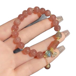 Braccialetto con Perle a Forma <span class=keywords><strong>di</strong></span> Fragola, Nuovo Bracciale Versatile in Stile Cinese con Ciondolo a <span class=keywords><strong>Radice</strong></span> <span class=keywords><strong>di</strong></span> Loto N2604216 - Product Image 4