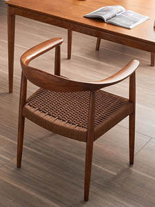 <span class=keywords><strong>Chaise</strong></span> <span class=keywords><strong>de</strong></span> salle à manger <span class=keywords><strong>de</strong></span> style nordique et italien <span class=keywords><strong>en</strong></span> bois massif <span class=keywords><strong>de</strong></span> noyer <span class=keywords><strong>de</strong></span> luxe avec tressage <span class=keywords><strong>en</strong></span> corde simulé, idéale pour les restaurants et les hôtels - Product Image 3