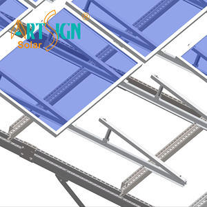 Fabricant conception unique de panneau solaire de <span class=keywords><strong>ferme</strong></span> solaire de montage au sol abri de voiture avec support de kit de triangle d'inclinaison | Artsign - Product Image 2