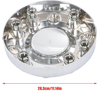 Cache-moyeu central de roue avant chromé HC3Z1130V compatible avec Ford F250 F350 F450 F550 2WD 2017-2025, pour jantes de 19,5 pouces à 10 trous