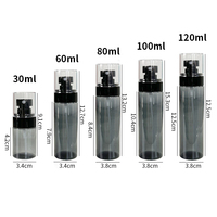 120ml 80ml Portable Fine Mist Spray Bouteille En Plastique En Gros Cosmétique De Luxe Toner Bouteille 100ml en Stock