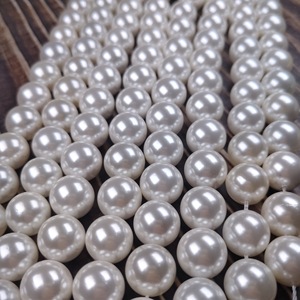 Lan Guang vente en gros 2-16mm perles de coquille naturelle blanche perle ronde pour la fabrication de bijoux bracelet à bricoler soi-même collier coquille perle - Product Image 4